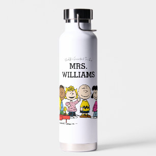 Peanuts   The Gang Greatest Teacher Personalized Water Bottle
