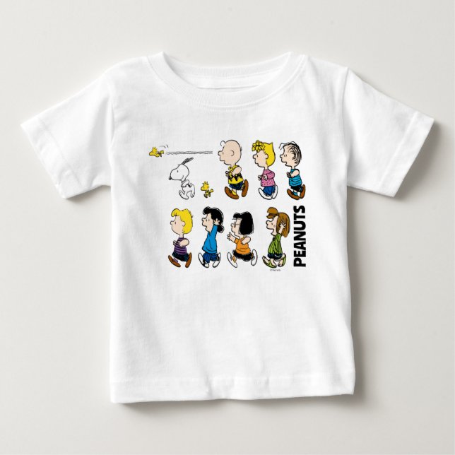 Peanuts | The Gang Moving Forward Baby T-Shirt (Front)