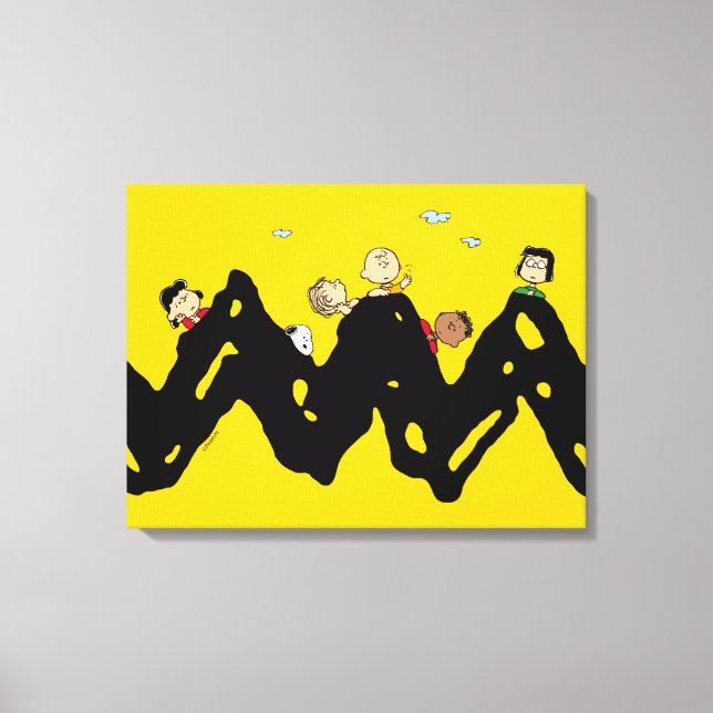 Peanuts | The Gang on the Zig Zag Canvas Print (Front)