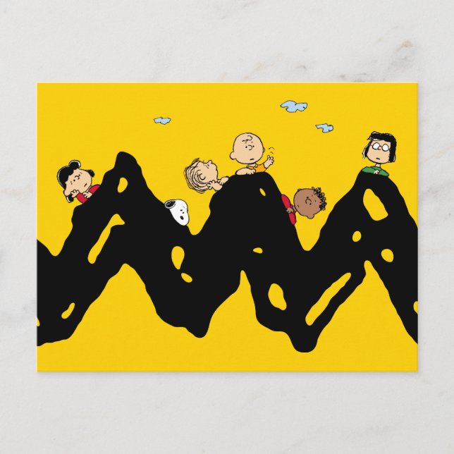 Peanuts | The Gang on the Zig Zag Postcard (Front)
