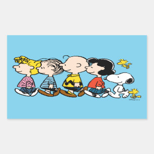 Peanuts   The Gang Rectangular Sticker