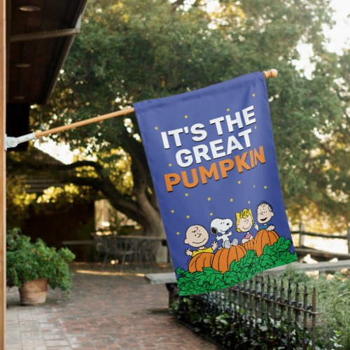 Peanuts  The Great Pumpkin Patch House Flag