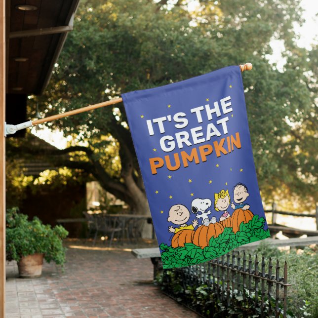 Peanuts | The Great Pumpkin Patch House Flag (In SItu)