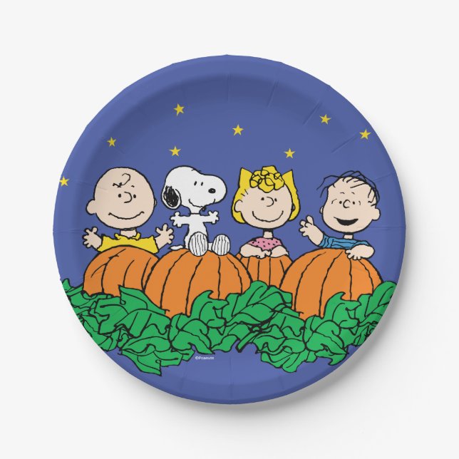 Peanuts | The Great Pumpkin Patch Paper Plates (Front)