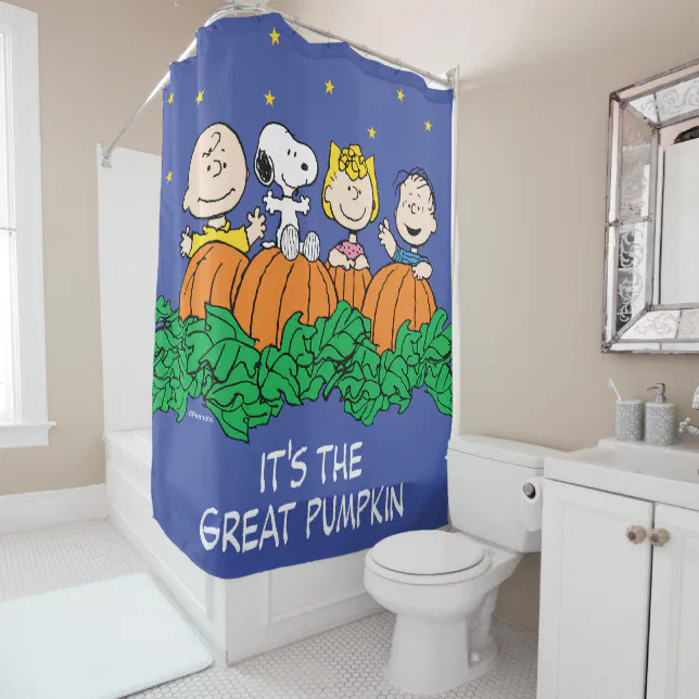 Peanuts | The Great Pumpkin Patch Shower Curtain | Zazzle