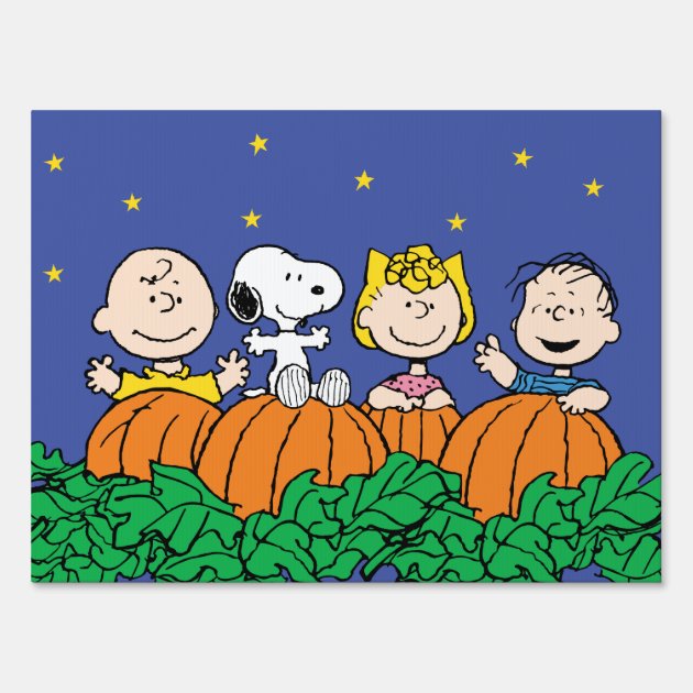 Peanuts | The Great Pumpkin Patch Sign | Zazzle