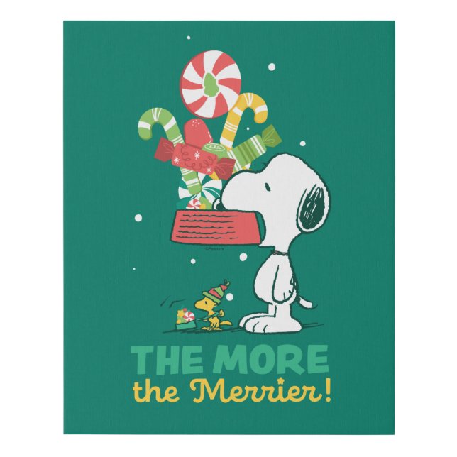Peanuts | The More The Merrier Faux Canvas Print (Front)