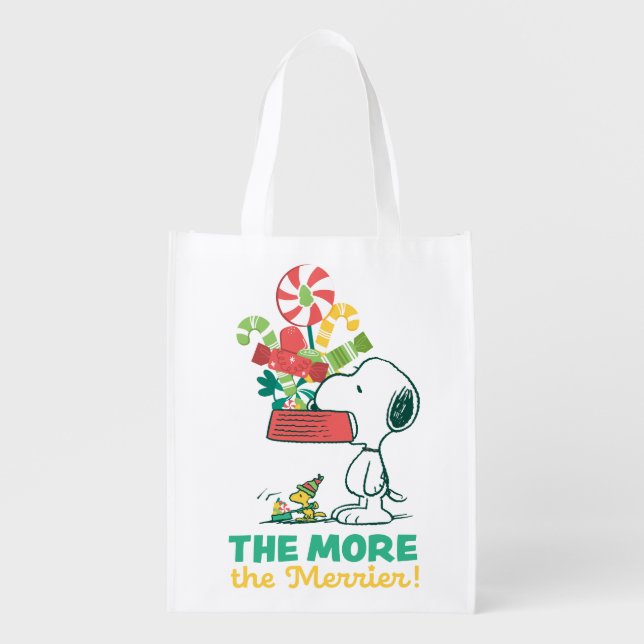 Peanuts | The More The Merrier Grocery Bag (Front)