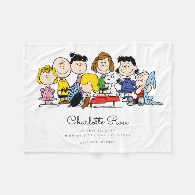 Peanuts | The Peanuts Gang Baby Fleece Blanket (Front (Horizontal))