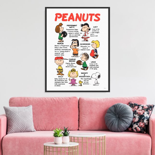 Peanuts | The Peanuts Gang Canvas Print (Insitu(LivingRoom))