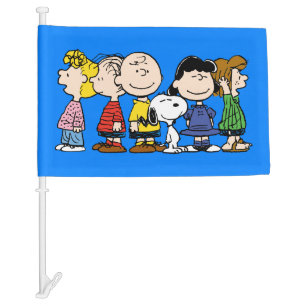 Peanuts The Peanuts Gang Together Car Flag