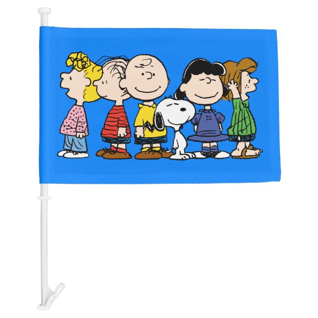 Peanuts | The Peanuts Gang Together Car Flag (Front)