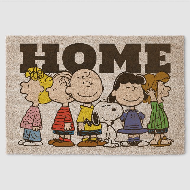 Peanuts The Peanuts Gang Together HOME Fiber Doormat (Front)