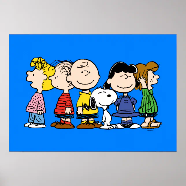 Peanuts The Peanuts Gang Together Poster Zazzle