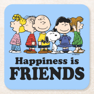 Peanuts The Peanuts Gang Together Square Paper Coaster