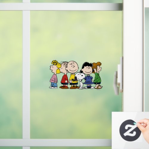 Peanuts  The Peanuts Gang Together Window Cling