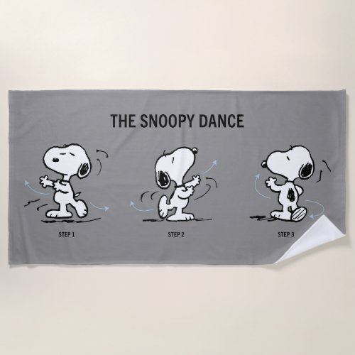 Peanuts  The Snoopy Dance Beach Towel