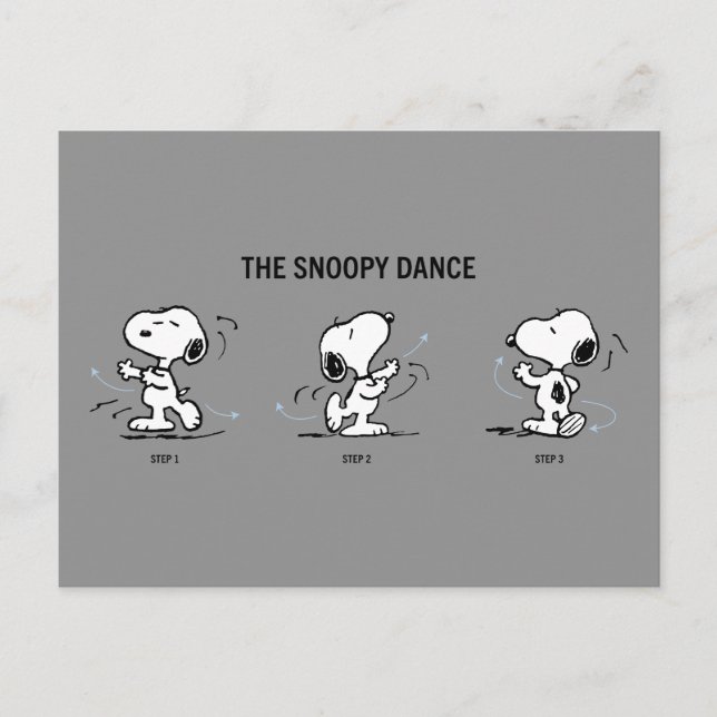 Peanuts | The Snoopy Dance Postcard (Front)