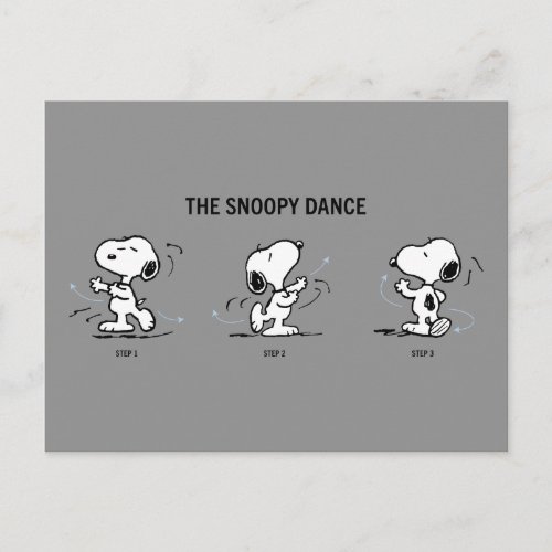 Peanuts  The Snoopy Dance Postcard