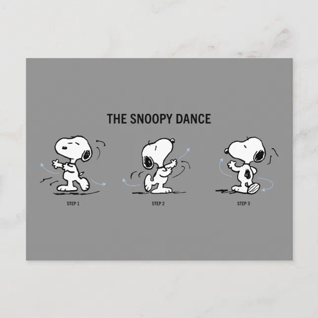 Peanuts The Snoopy Dance Postcard Zazzle