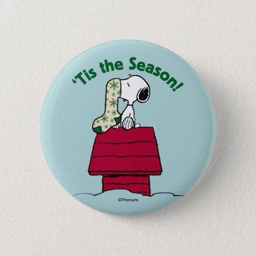 Peanuts  Tis the Season Button