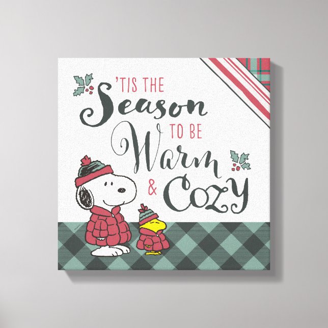 Peanuts | Tis the Season To Be Cozy Canvas Print (Front)