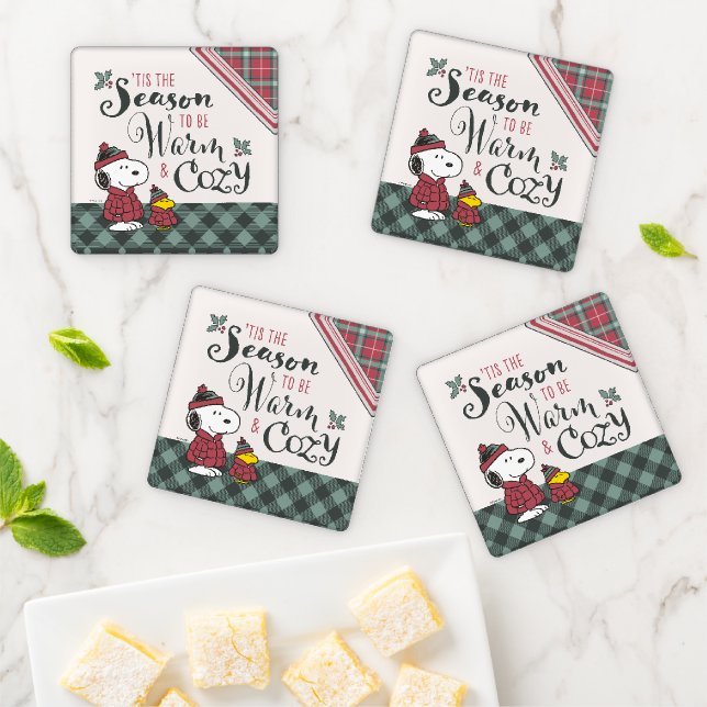 Peanuts | Tis the Season To Be Cozy Coaster Set (In Situ)