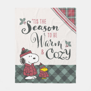 Peanuts Tis the Season To Be Cozy Fleece Blanket