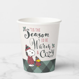 Peanuts   Tis the Season To Be Cozy Paper Cups