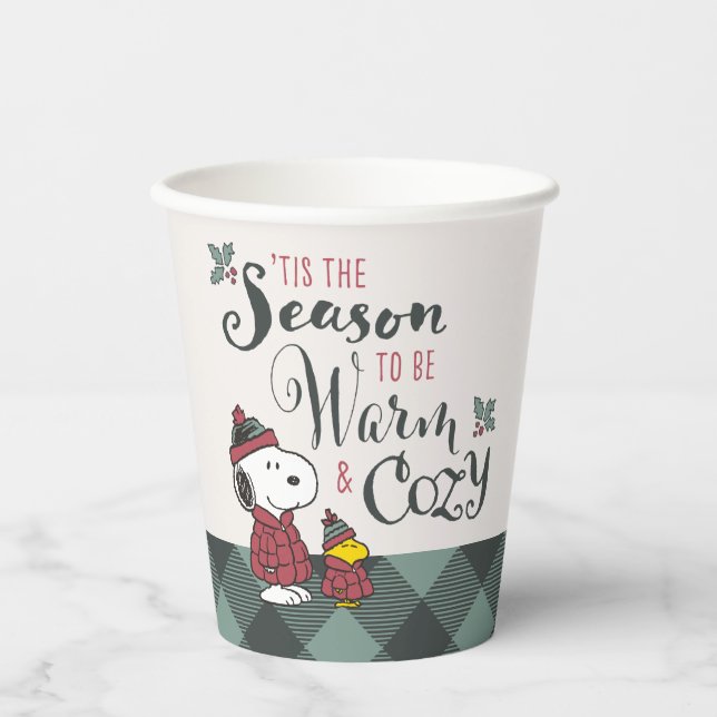 Peanuts | Tis the Season To Be Cozy Paper Cups (Front)