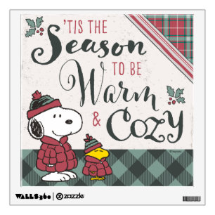 Peanuts Tis the Season To Be Cozy Wall Decal