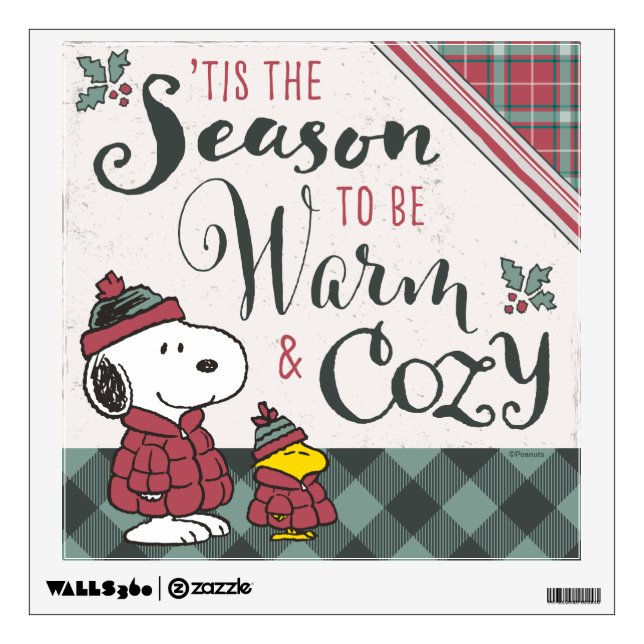 Peanuts | Tis the Season To Be Cozy Wall Decal (Front)