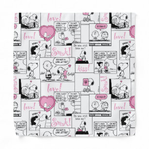 Peanuts Valentine Heart Love Pattern Bandana