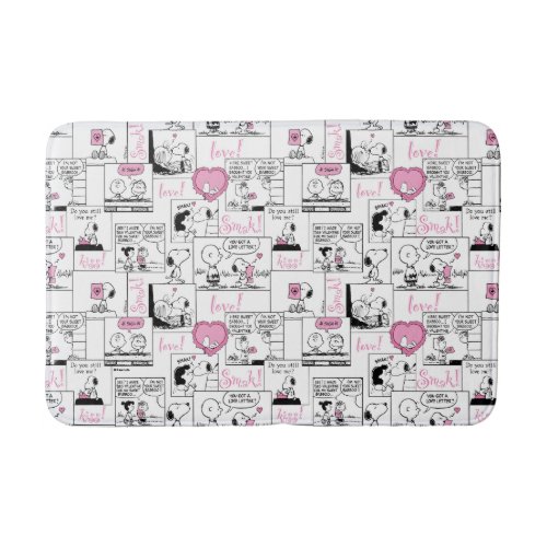 Peanuts  Valentine Heart Love Pattern Bath Mat