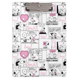 Peanuts Valentine Heart Love Pattern Clipboard