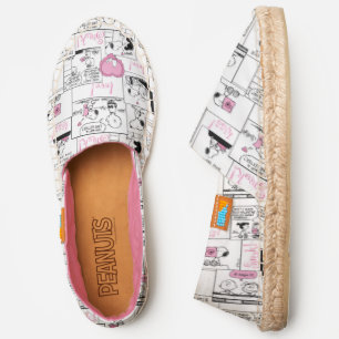 Peanuts   Valentine Heart Love Pattern Espadrilles