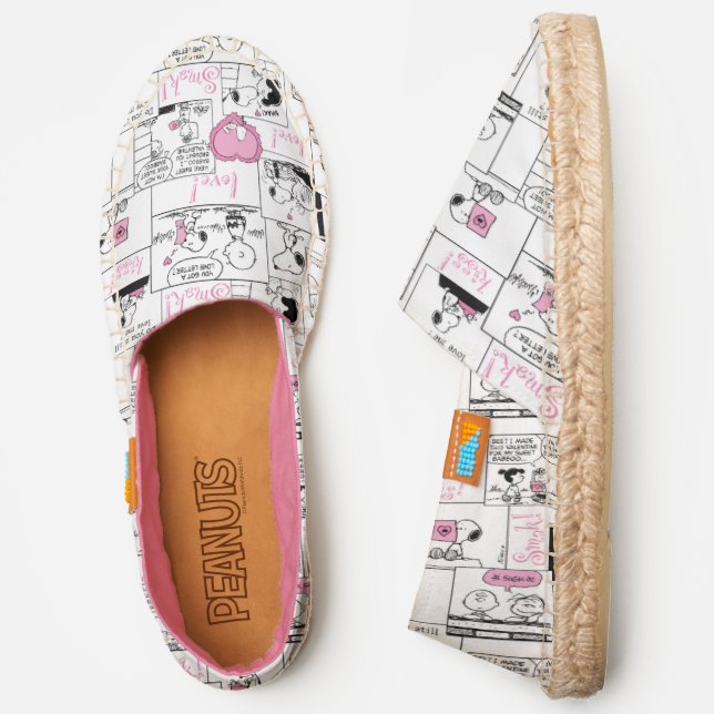 Peanuts | Valentine Heart Love Pattern Espadrilles (Side)