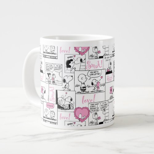 Peanuts  Valentine Heart Love Pattern Giant Coffee Mug