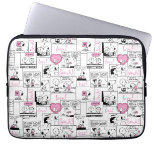 Peanuts Valentine Heart Love Pattern Laptop Sleeve