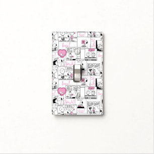 Peanuts Valentine Heart Love Pattern Light Switch Cover