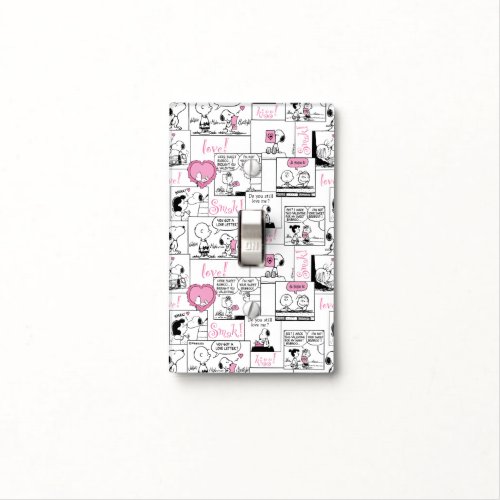Peanuts  Valentine Heart Love Pattern Light Switch Cover