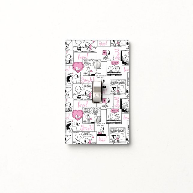 Peanuts | Valentine Heart Love Pattern Light Switch Cover (In Situ)