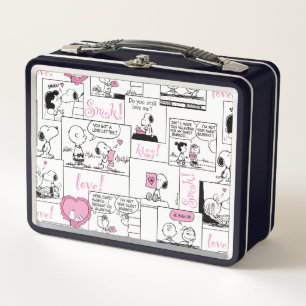 Peanuts   Valentine Heart Love Pattern Metal Lunch Box