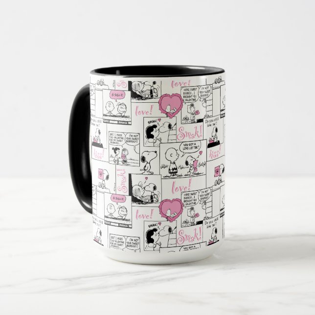 Peanuts | Valentine Heart Love Pattern Mug (Front Left)