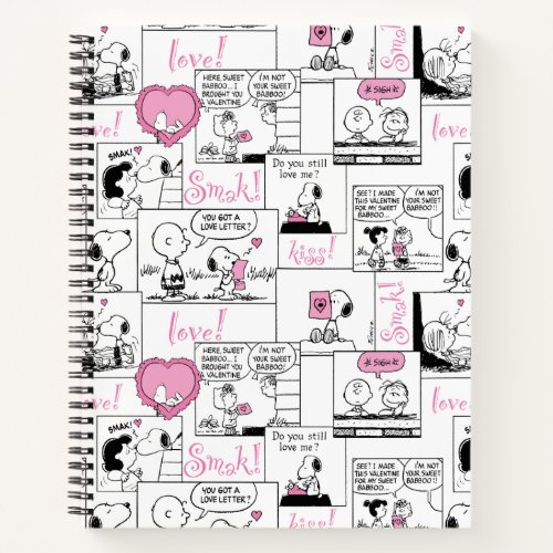 Peanuts  Valentine Heart Love Pattern Notebook