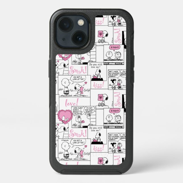 Peanuts | Valentine Heart Love Pattern Otterbox iPhone Case (Back)