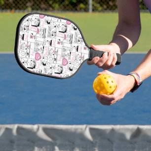 Peanuts Valentine Heart Love Pattern Pickleball Paddle
