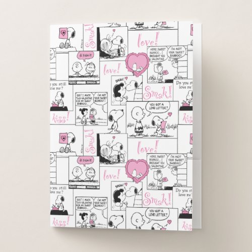 Peanuts  Valentine Heart Love Pattern Pocket Folder