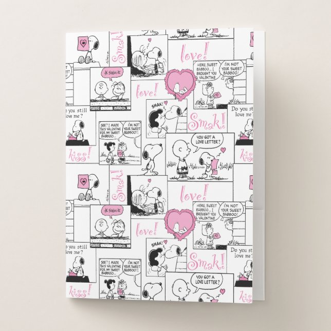 Peanuts | Valentine Heart Love Pattern Pocket Folder (Front)