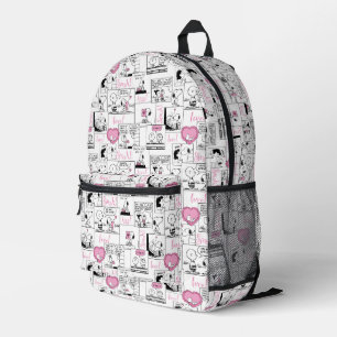 Peanuts Valentine Heart Love Pattern Printed Backpack
